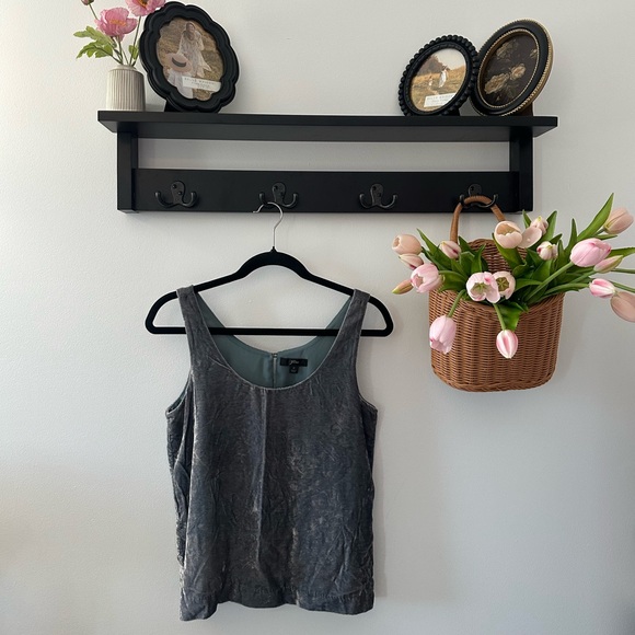 J. Crew Tops - Gray Sleeveless Velvet Top